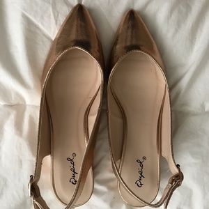 Size 6 Rose Gold Mules from Shein